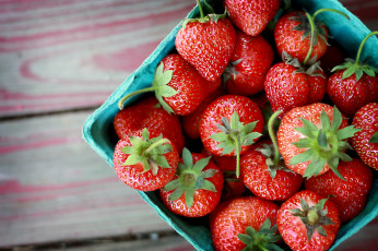 Картинка еда клубника земляника миска ягоды