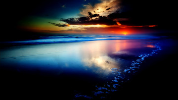 Картинка yes it`s here природа восходы закаты отлив закат океан