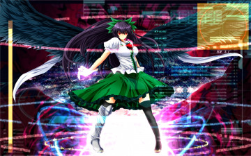 Картинка reiuji utsuho аниме touhou