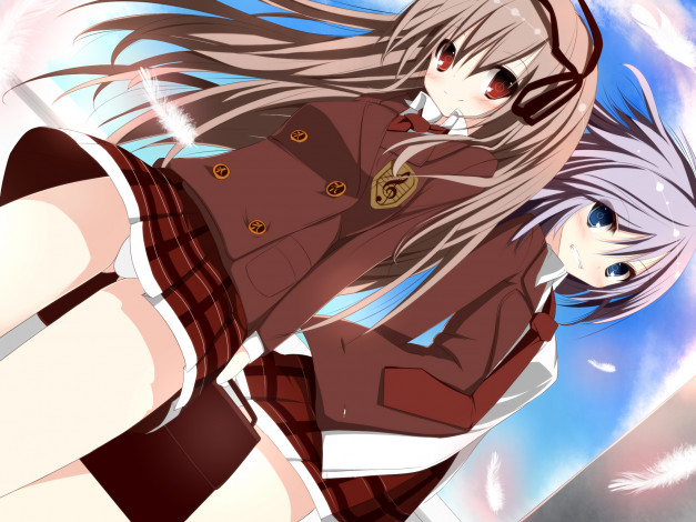 Обои картинки фото аниме, *unknown, другое, девушки, школьная, форма