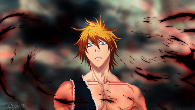 Обои картинки фото kurosaki, ichigo, аниме, bleach