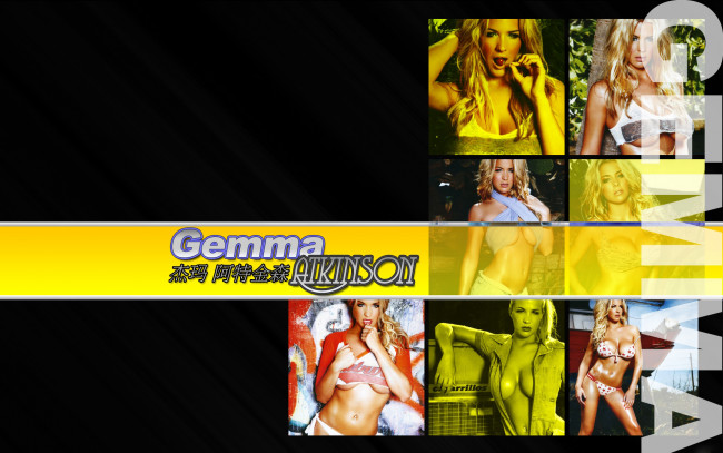 Обои картинки фото Gemma Atkinson, девушки, , , коллаж