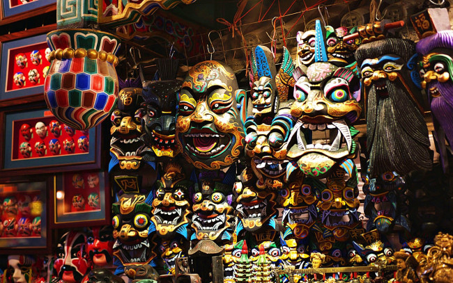 Обои картинки фото разное, маски, карнавальные, костюмы, много