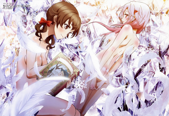 Обои картинки фото аниме, guilty, crown, menjou, hare, yuzuriha, inori