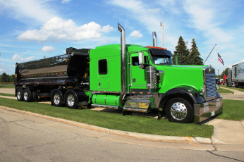 Картинка 1999+kenworth+truck автомобили kenworth+ выставка улица truck сша kenworth автобусы company