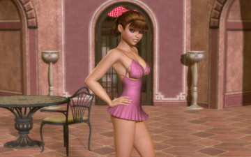 Картинка 3д+графика people+ люди улыбка взгляд девушка