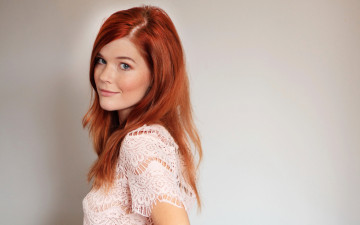 Картинка mia+sollis девушки глаза улыбка блузка грудь лицо рыжая