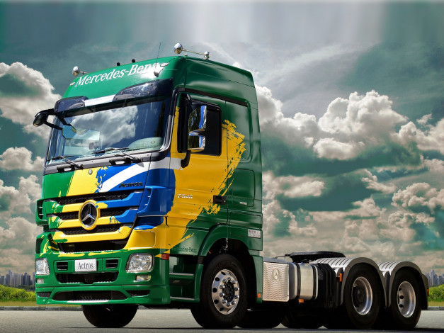Обои картинки фото автомобили, mercedes trucks, 2546, actros, mp3, mercedes-benz