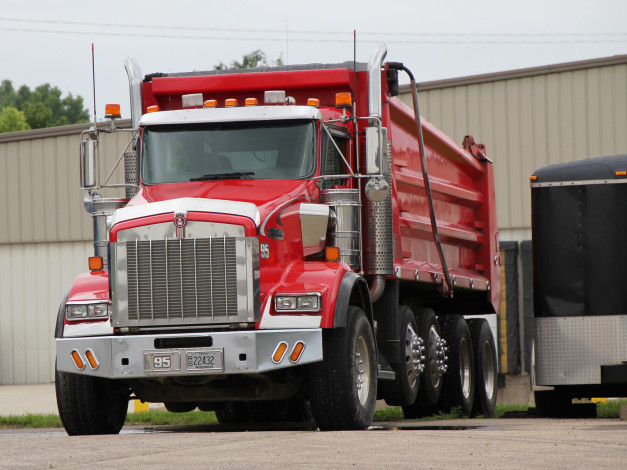Обои картинки фото kenworth dump truck, автомобили, kenworth, company, сша, автобусы, truck