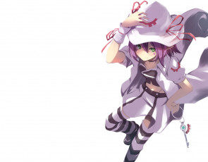 Картинка аниме yumekui+merry знаки ключ ленты шляпа девушка татуировка merry nightmare hijikimeshi