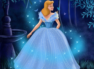 Картинка векторная+графика мультфильмы+ cartoons улыбка платье принцесса фонтан бабочки