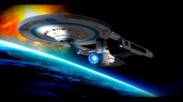 Картинка космос арт вселенная планета полет космический корабль