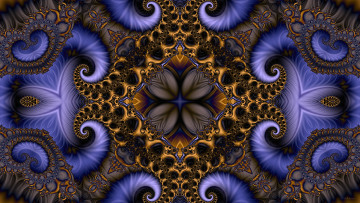 Картинка 3д+графика фракталы+ fractal цвета фон узор