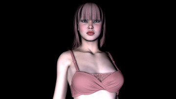 Картинка 3д+графика люди+ people девушка фон взгляд