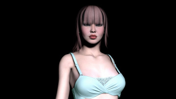 Картинка 3д+графика люди+ people фон взгляд девушка
