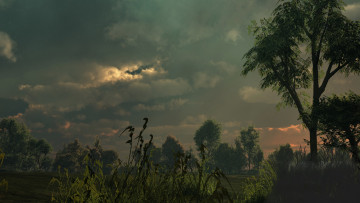 Картинка 3д+графика природа+ nature облако небо деревья