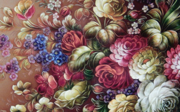 Картинка рисованное цветы живопись