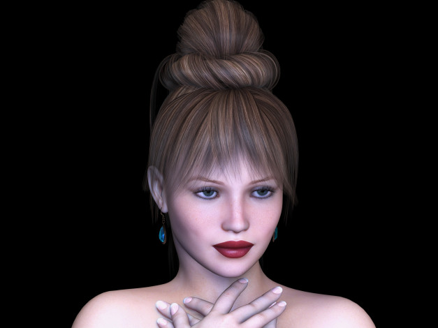 Обои картинки фото 3д графика, портрет , portraits, фон, взгляд, девушка