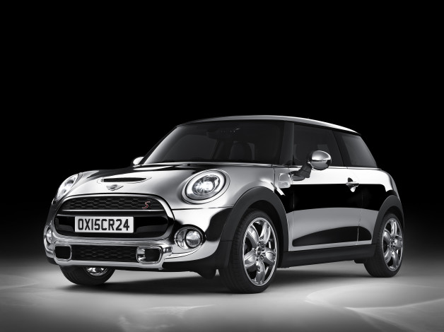 Обои картинки фото автомобили, mini, concept, deluxe, line, exterior, s, chrome, cooper, темный, 2015г, f56