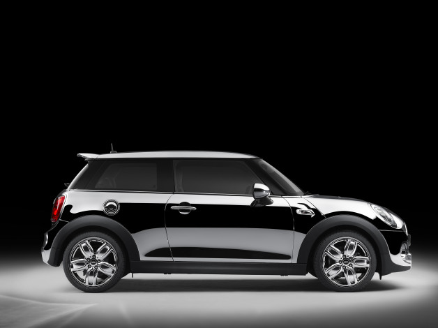 Обои картинки фото автомобили, mini, line, exterior, deluxe, concept, f56, 2015г, темный, s, chrome, cooper