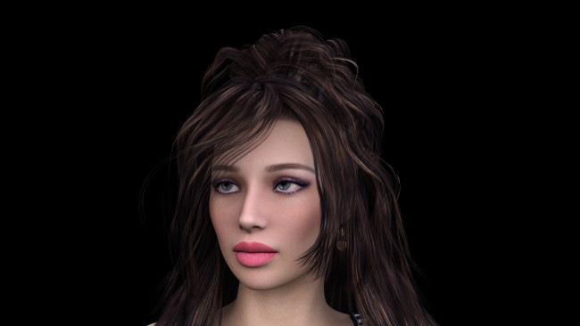 Обои картинки фото 3д графика, портрет , portraits, фон, взгляд, девушка