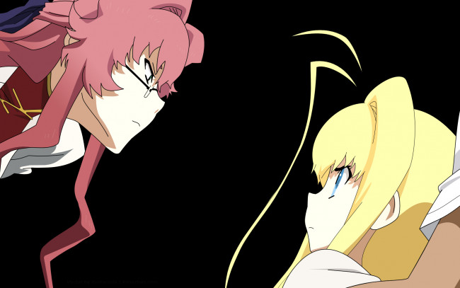 Обои картинки фото аниме, dragon crisis, бант, очки, bianca, alexandra, lou, девушка, rose