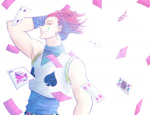 Картинка аниме hunter+x+hunter мужчина hisoka hunter x карты