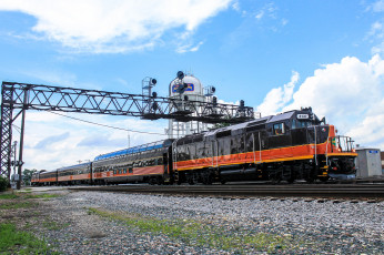 Картинка техника поезда состав локомотив рельсы