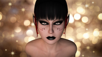 Картинка 3д+графика эльфы+ elves фон взгляд эльфийка