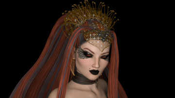 Картинка 3д+графика портрет+ portraits девушка взгляд фон