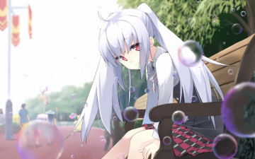 Картинка аниме unknown +другое девушка взгляд фон