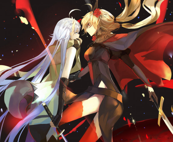 Обои картинки фото аниме, pixiv fantasia, девушки