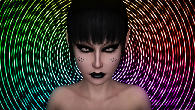 Обои картинки фото 3д графика, эльфы , elves, эльфийка, фон, взгляд