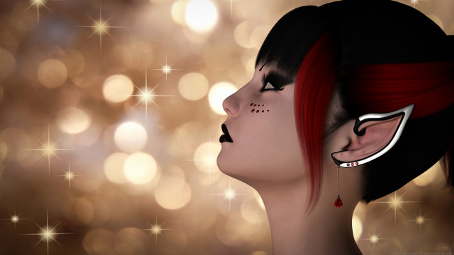 Обои картинки фото 3д графика, эльфы , elves, фон, взгляд, эльфийка