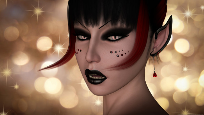 Обои картинки фото 3д графика, эльфы , elves, фон, взгляд, эльфийка