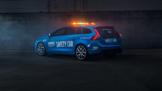 Обои картинки фото автомобили, volvo, v60, polestar, wtcc, safety, car, 2016г