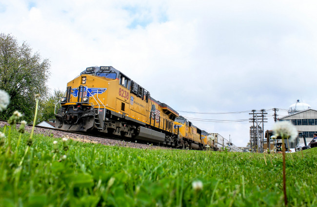 Обои картинки фото техника, поезда, состав, локомотив, рельсы