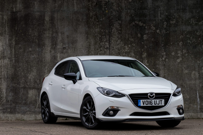 Обои картинки фото автомобили, mazda, mazda3, sport, black, bm, 2016г