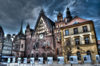 Картинка города вроцлав+ польша старинные дома