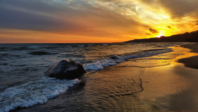 Обои картинки фото природа, побережье, рассвет