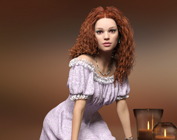 Обои картинки фото 3д графика, люди , people, девушка, взгляд, фон