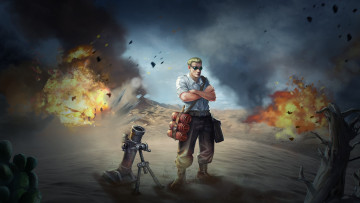 Картинка видео+игры battalion+wars миномет фон мужчина