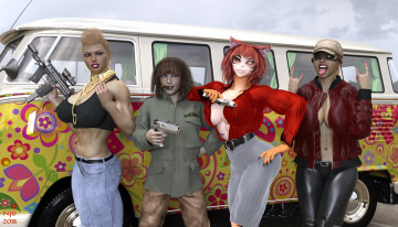 Картинка 3д+графика фантазия+ fantasy фон взгляд девушки