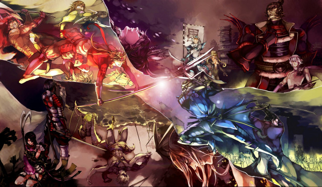 Обои картинки фото аниме, sengoku basara, эпоха, смут