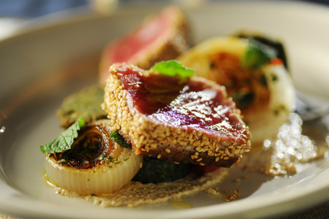 Обои картинки фото еда, рыбные блюда,  с морепродуктами, тунец