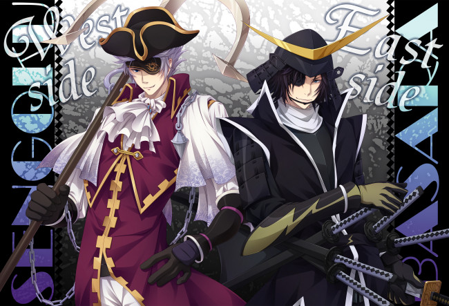 Обои картинки фото аниме, sengoku basara, эпоха, смут