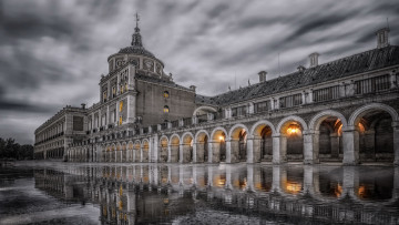 Картинка города мадрид+ испания черно-белое фото мадридский двор архитектура