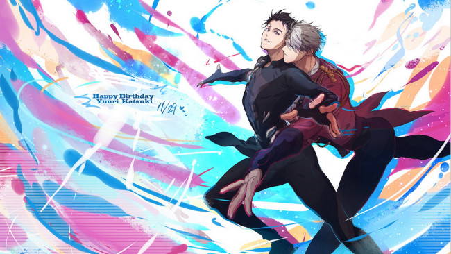 Обои картинки фото аниме, yuri on ice, юрий, на, льду
