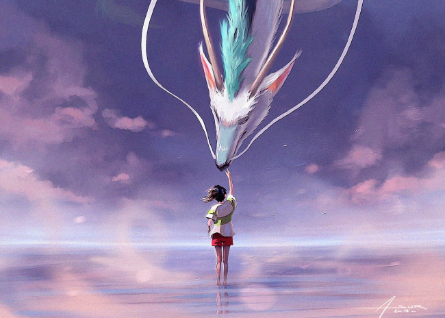 Обои картинки фото аниме, spirited away, унесённые, призраками