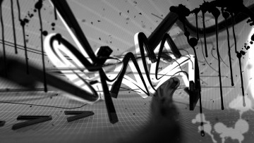 Картинка 3д+графика абстракция+ abstract пространство объекты кляксы